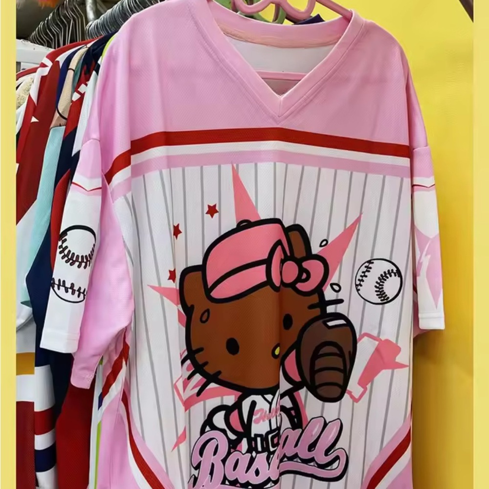 Pink Baseball Hello Kitty Jersey